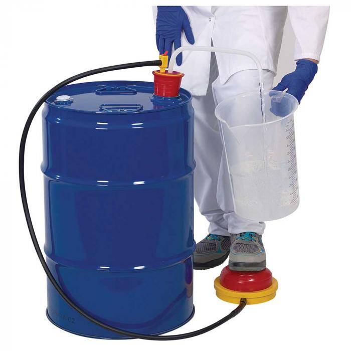 OTAL® Einweg-Fußpumpe - PE Rohr-Ø 12 mm - Förderleistung ca. 14 l/min. - Eintauchtiefe 90 cm