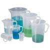 Messbecher mit Henkel - PP - transparente Skala - Inhalt 100 ml - Durchmesser oben 50 mm - Durchmesser unten 40 mm - Höhe 80 mm