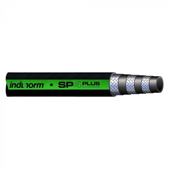 Geflechtschlauch SP4plus - Gummi - DN 10 - Außen-Ø 21,2 mm - PN 500 bar - Rolle 20 m - Preis per Rolle