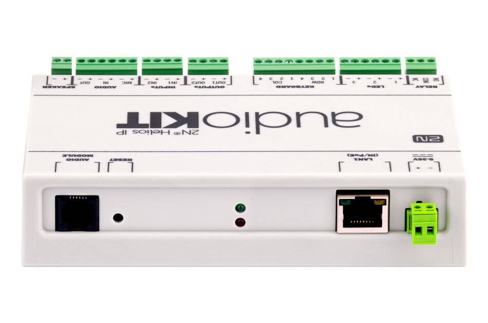 2N IP Audio Kit, Intercom Einbaukit, nur Audio, LAN, Line in/out, max. 16 Ruftasten, GPIO, SIP, PoE