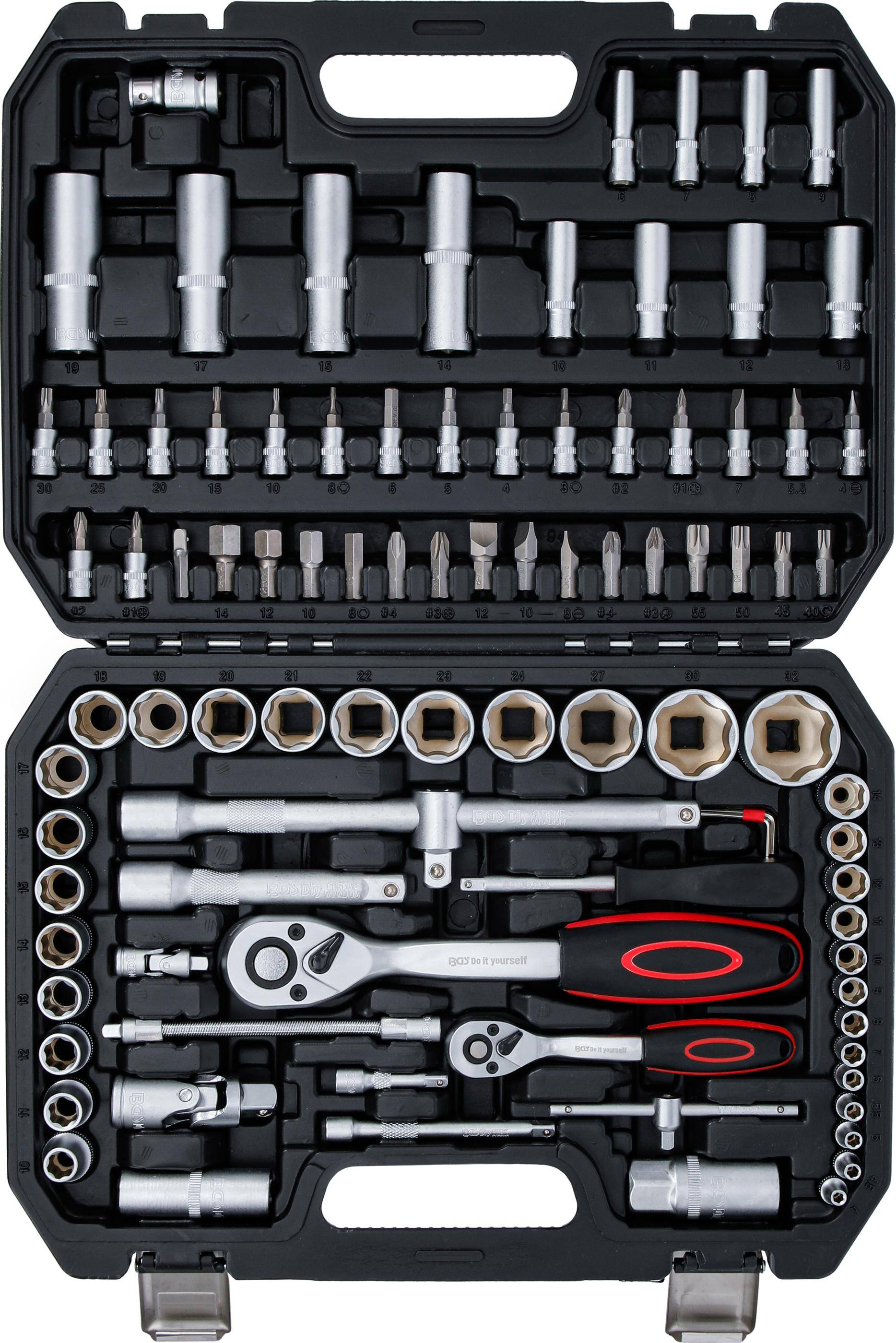 BGS Do It Yourself Steckschlüssel-Satz | Antrieb 6,3 mm (1/4") / 12,5