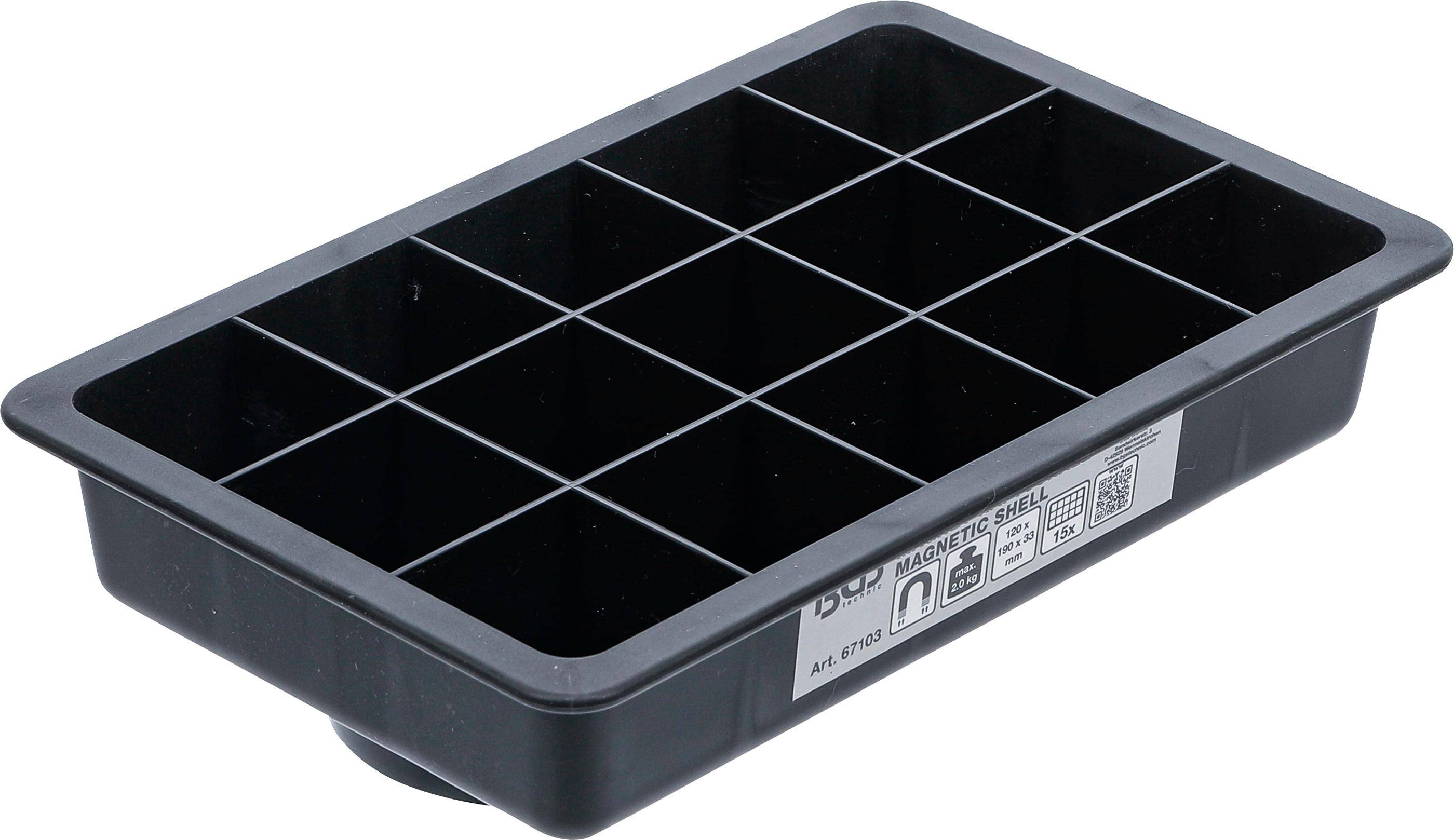 BGS Magnet-Haftschale | 15 Fcher | 120 x 190 mm