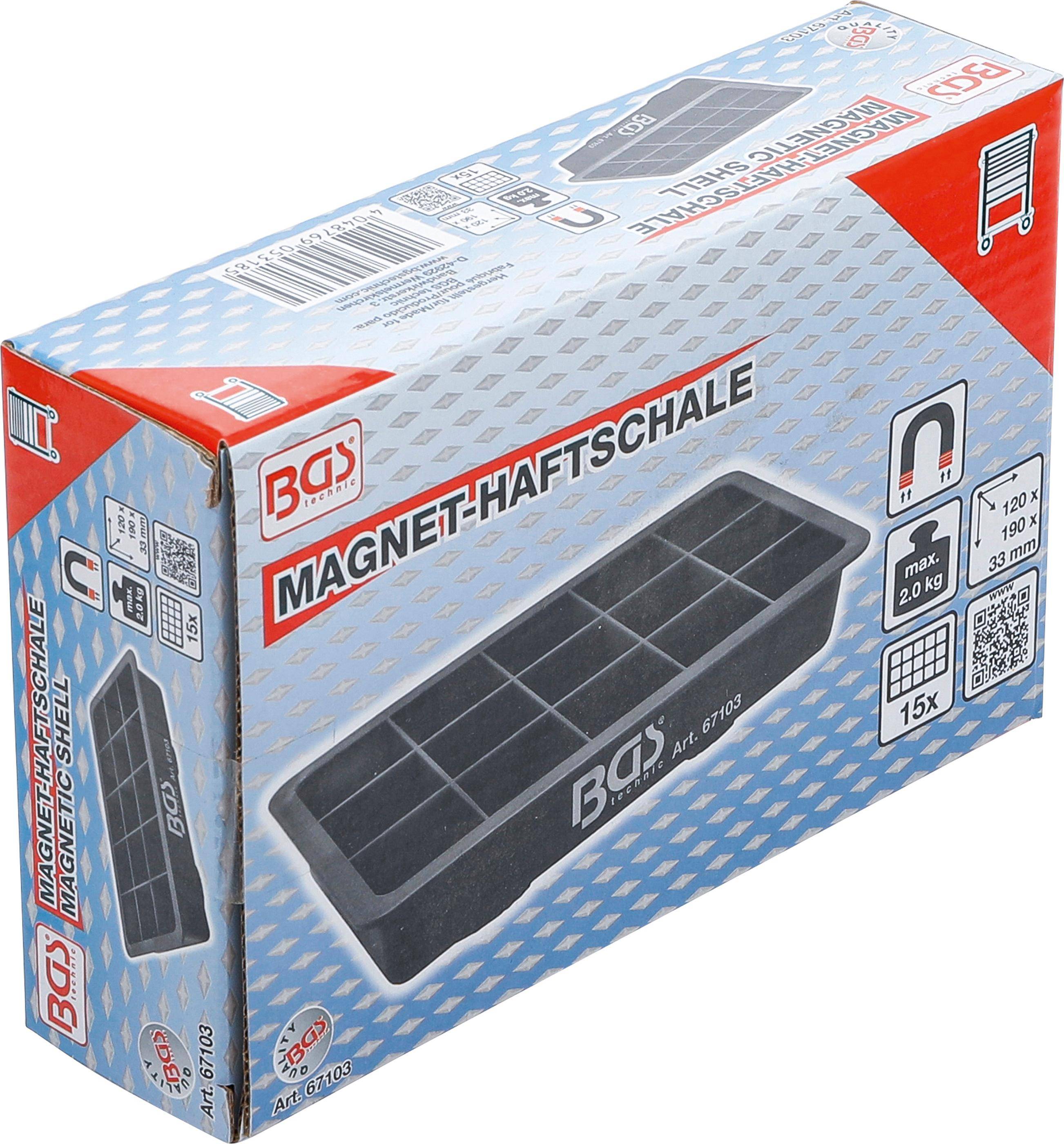 BGS Magnet-Haftschale | 15 Fcher | 120 x 190 mm
