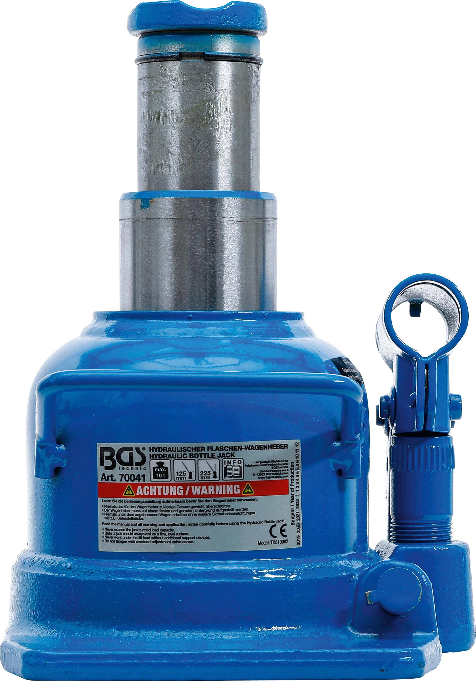 BGS technic Hydraulischer Flaschen-Wagenheber | extra flach | 10 t