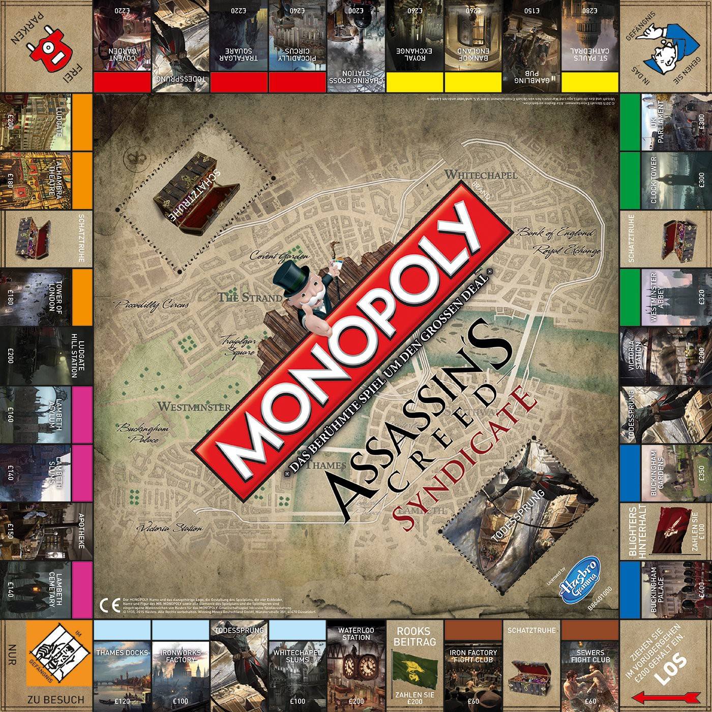Monopoly Assassin's Creed Syndicate Brettspiel Gesellschaftsspiel Spiel Deutsch