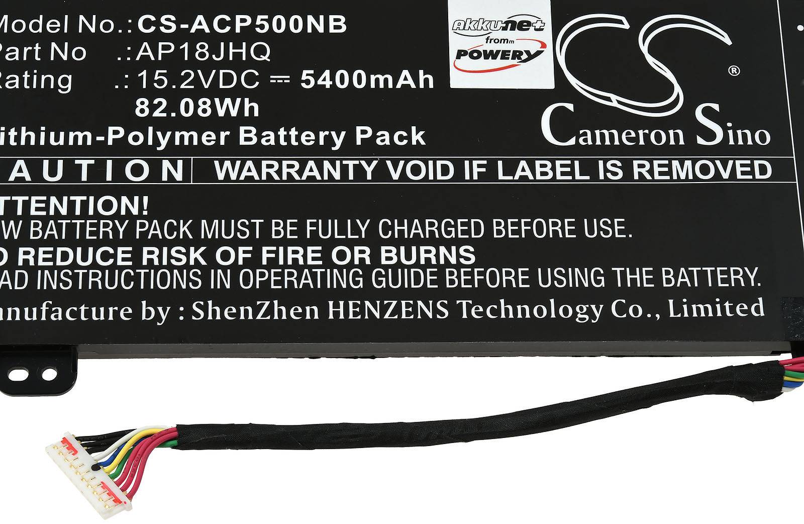 Powery Akku für Laptop Acer PT515-51-550J, 15,2V, Li-Ion