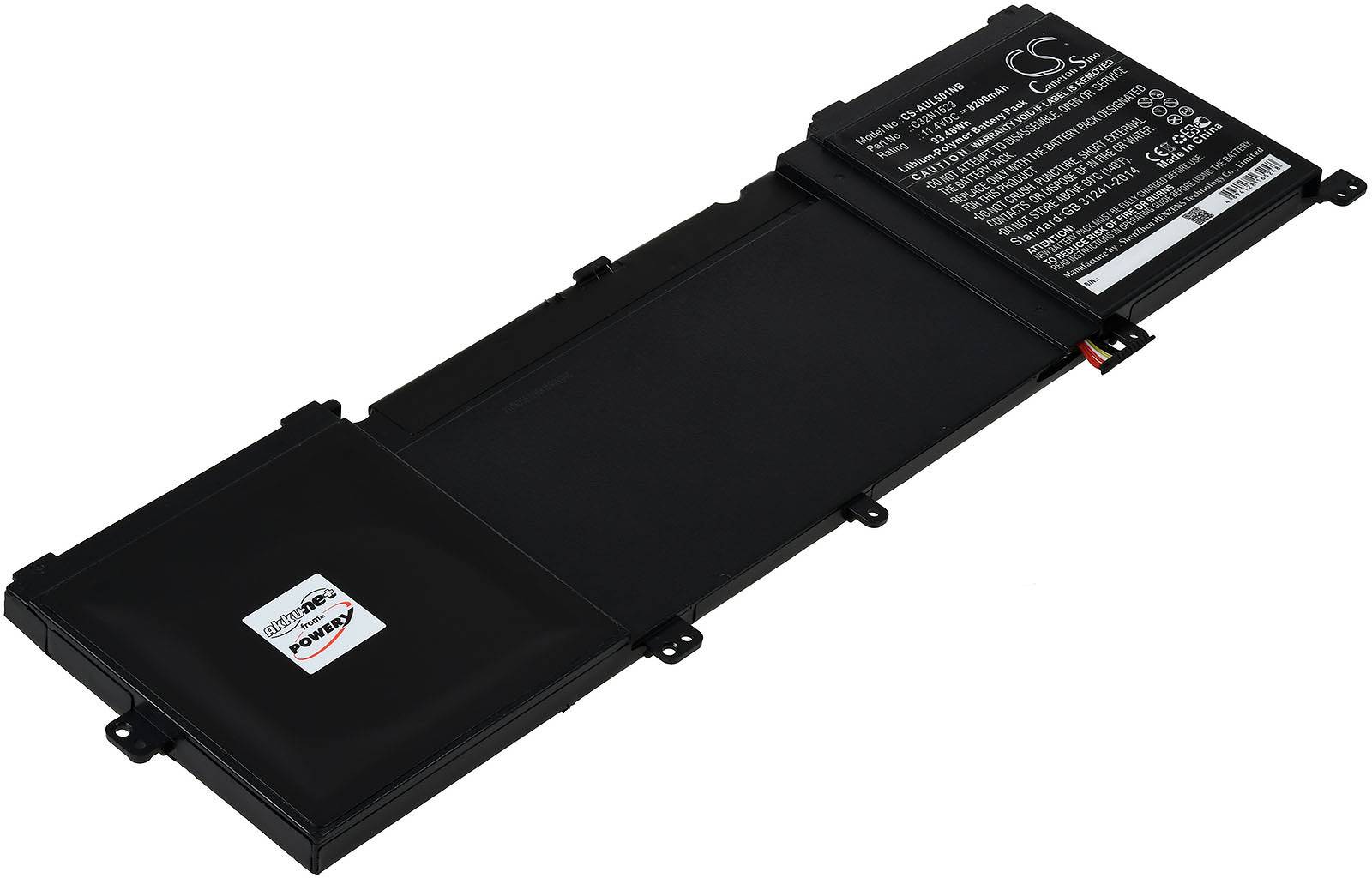 Powery Akku für Laptop Asus Zenbook UX501VW-FJ006T, 11,4V, Li-Polymer