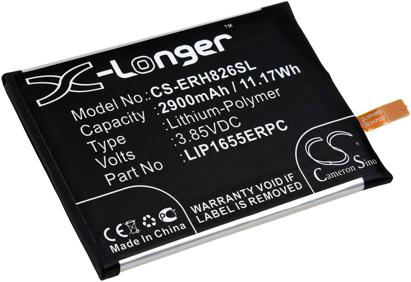 Powery Akku passend für Smartphone, Handy Sony Xperia XZ2, H8266, H8296, Typ LIP1655ERPC, 3,85V, Li-Polymer