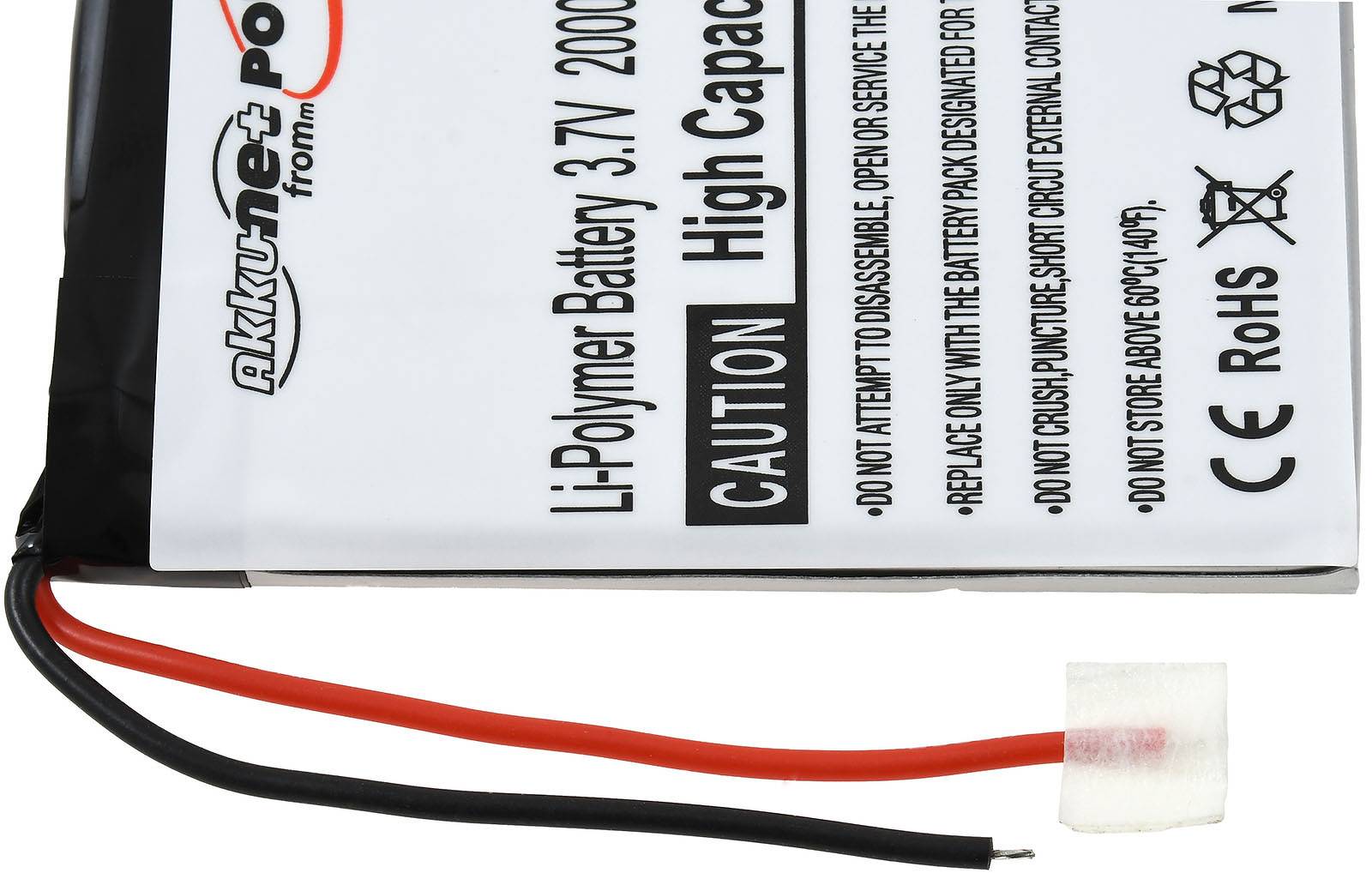 Powery Akku für GPS, Navigation NavGear RSX-60, 3,7V, Li-Polymer