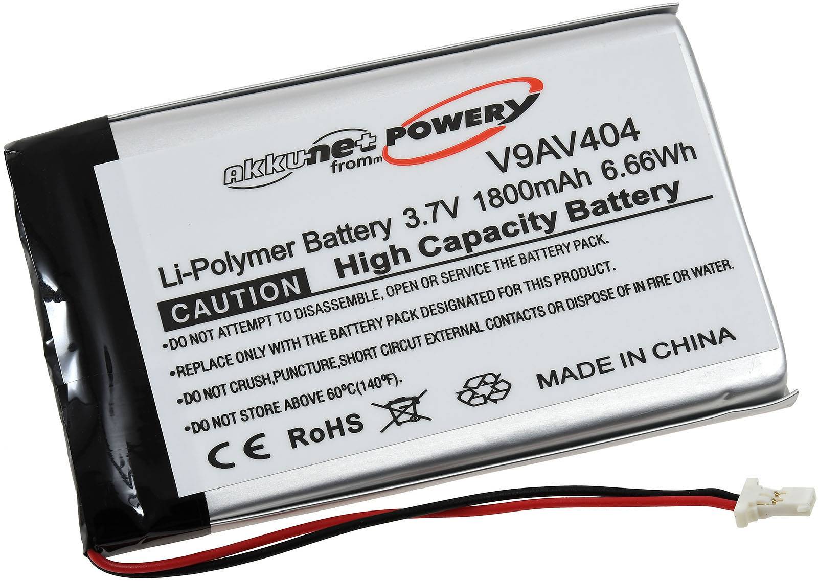 Powery Akku für MP3-Player Archos AV 404, PMP , AV404, 3,7V, Li-Polymer
