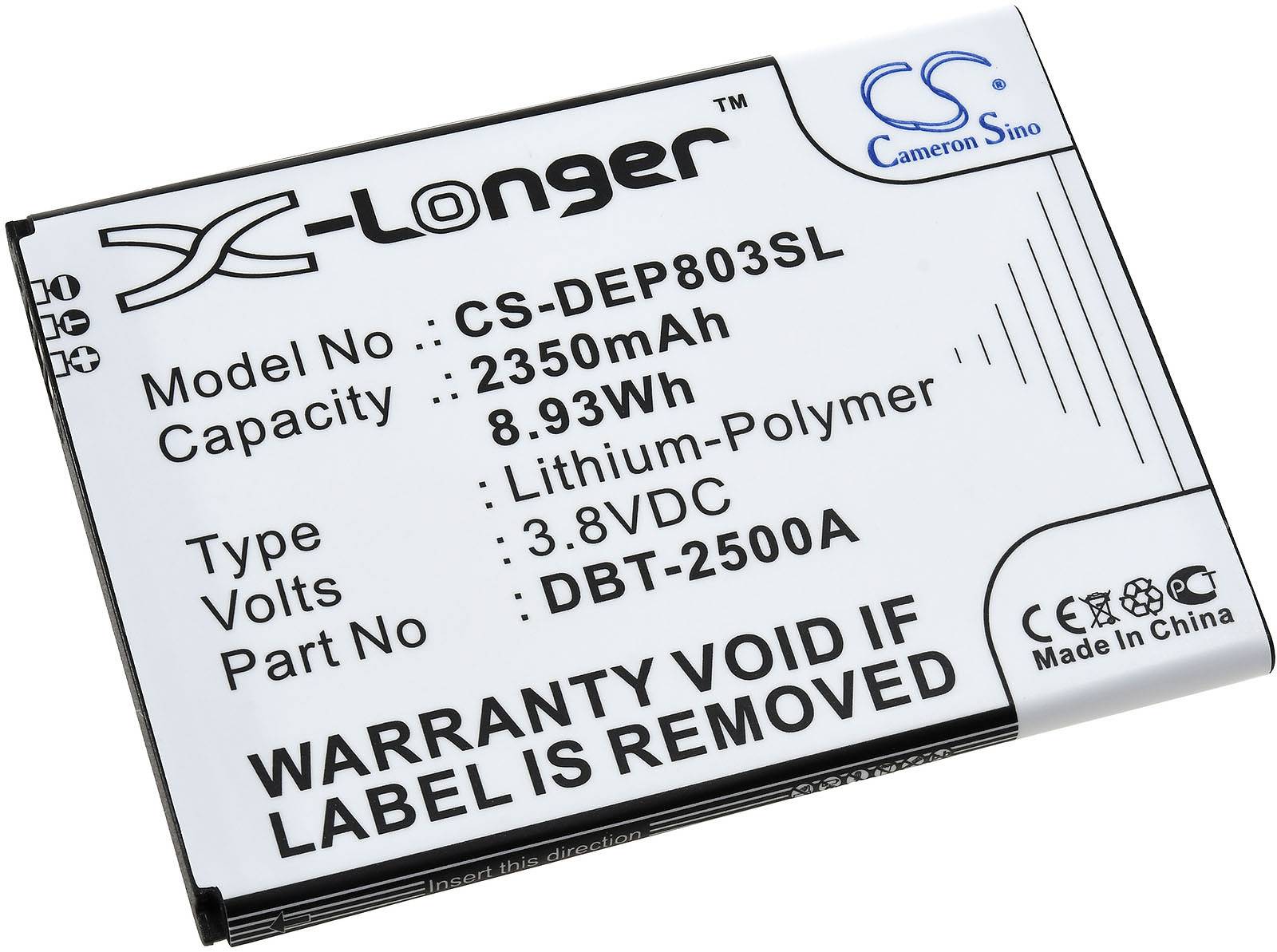 Powery Akku für Handy, Senioren-Smartphone Doro 8035, 3,8V, Li-Ion