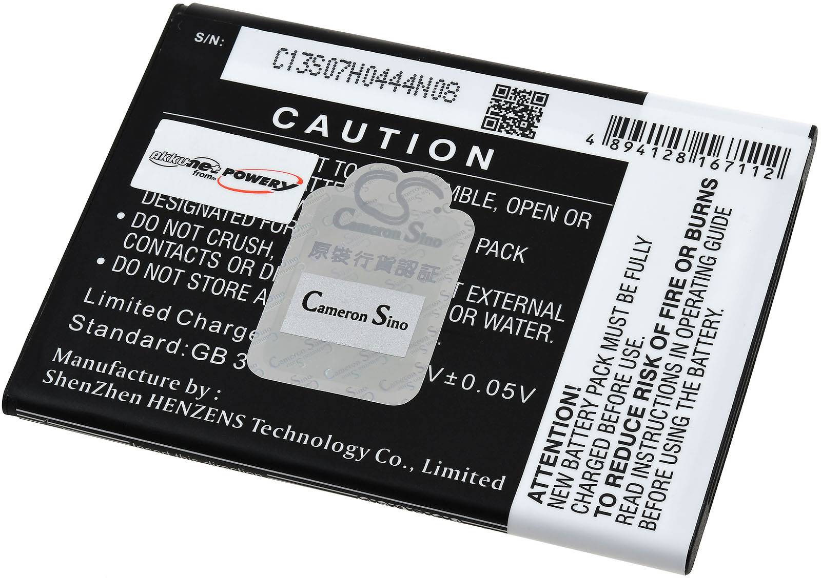 Powery Akku für Handy, Senioren-Smartphone Doro 8035, 3,8V, Li-Ion