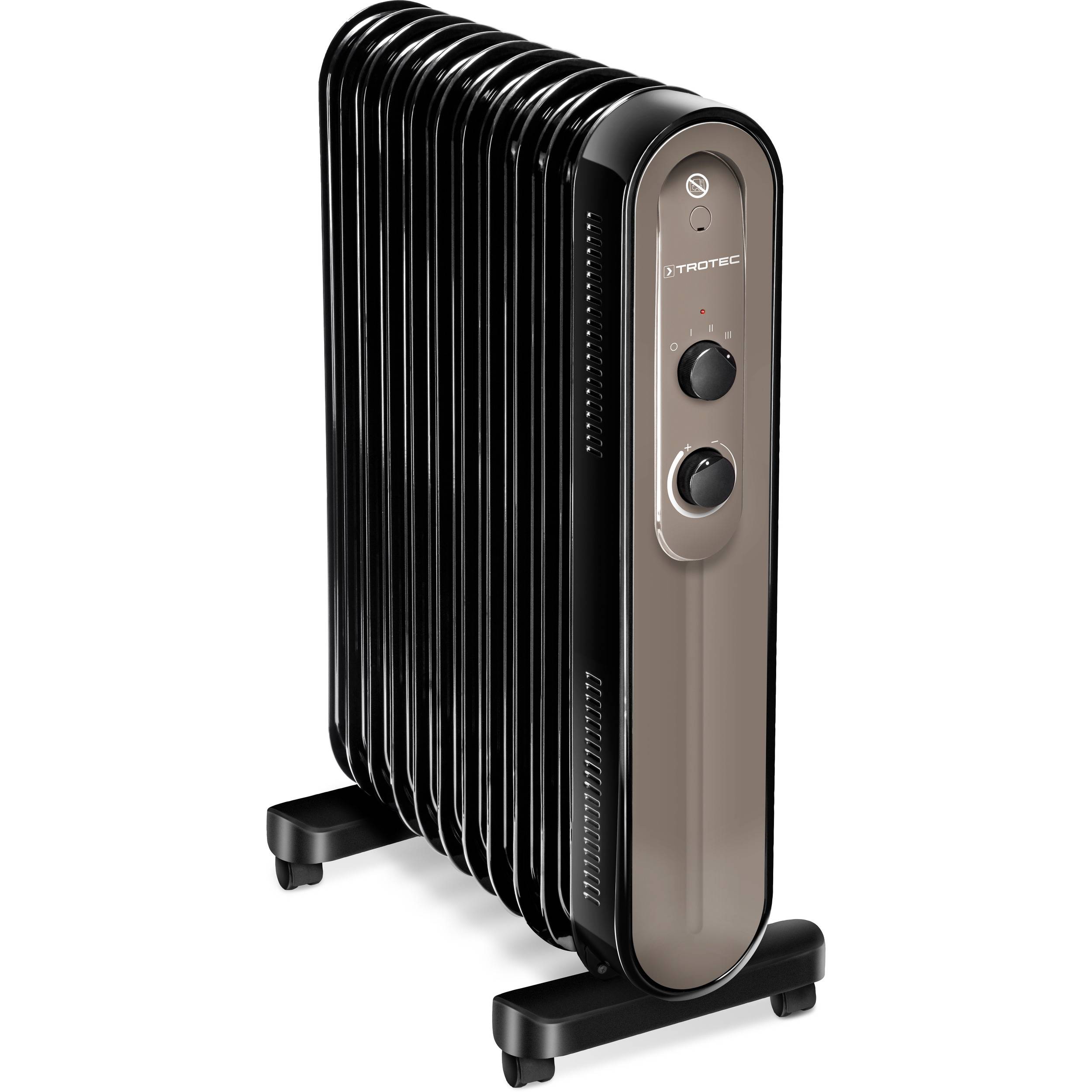 TROTEC Ölradiator TRH 24 E – Heizleistung 1000 W / 1200 W / 2200 W – Elektro Heizkörper, 11 Rippen, energiesparend