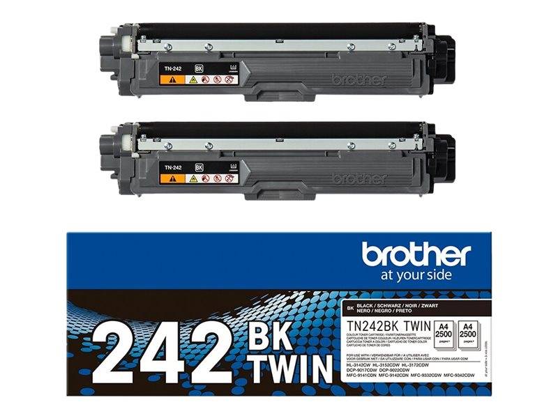 Brother TN242 BKTWIN - 2er-Pack - Schwarz - original