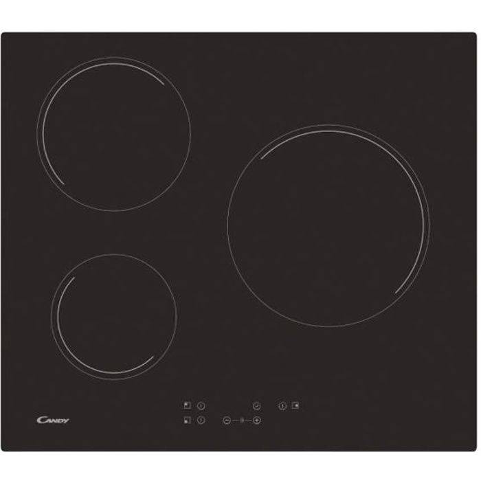CANDY CH63CT - Cerankochfeld - 5500W - 3 Brenner - Schwarz