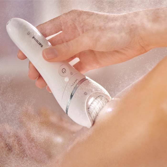 PHILIPS BRE715 / 00 Satinelle Advanced Epilator - 5 Zubehörteile - Weiß
