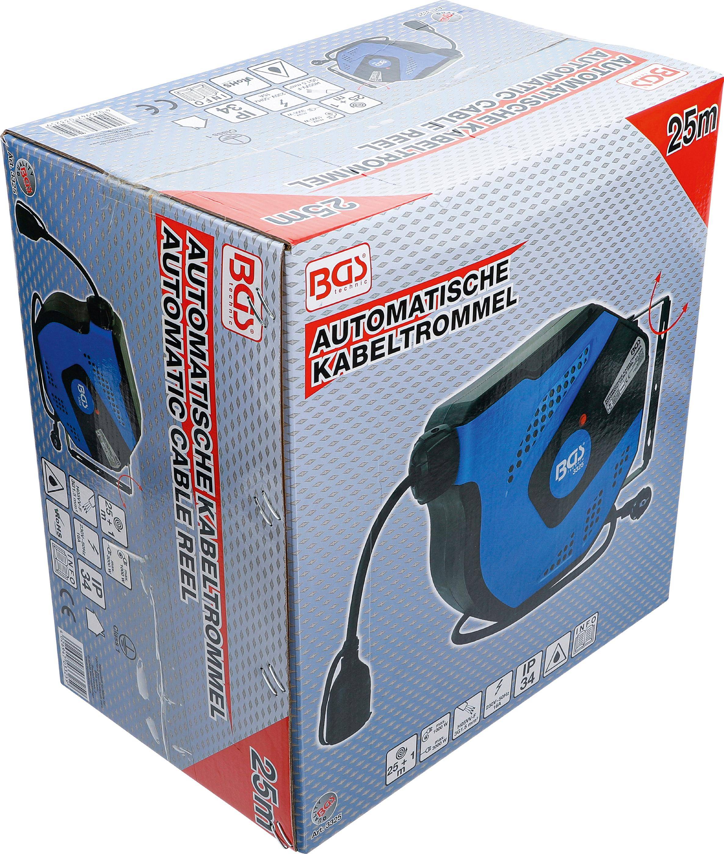 BGS technic Automatische Kabeltrommel | 25 m