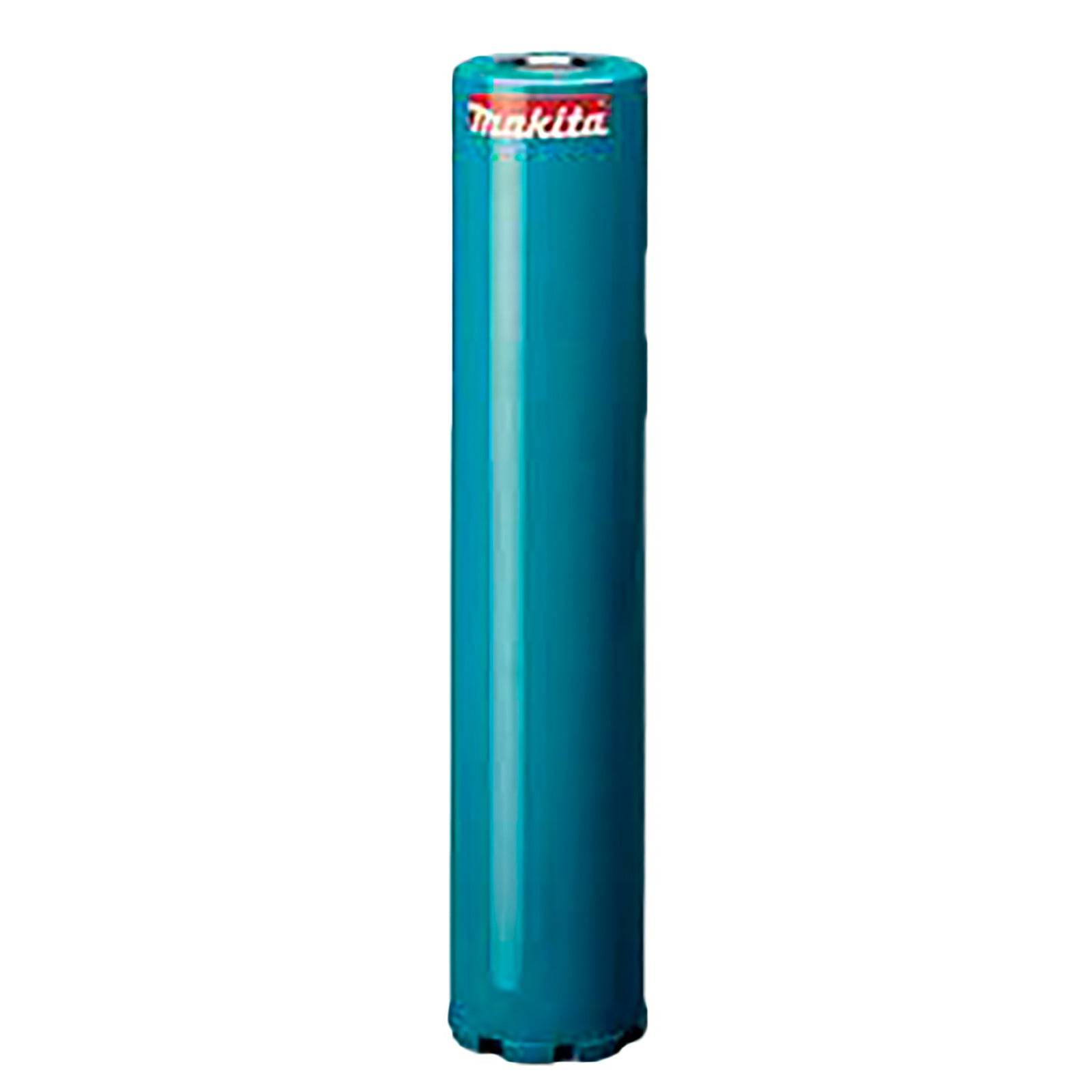 Ein blauer zylindrischer Werkzeugzubehör mit der Aufschrift 