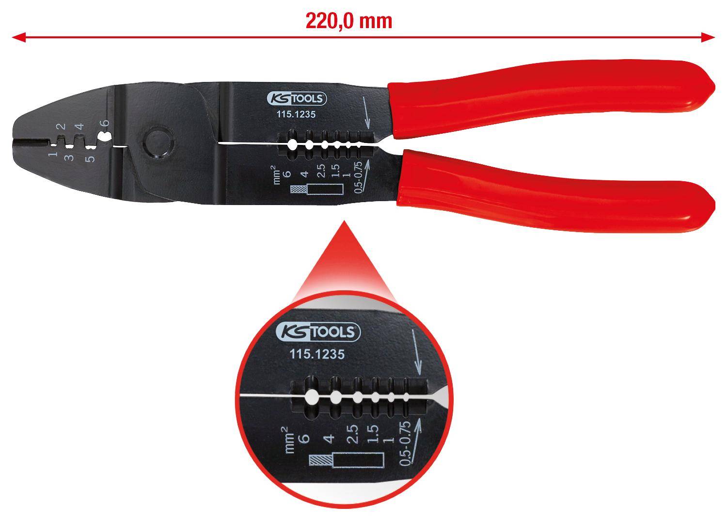 KS TOOLS Crimp-Zange einfach