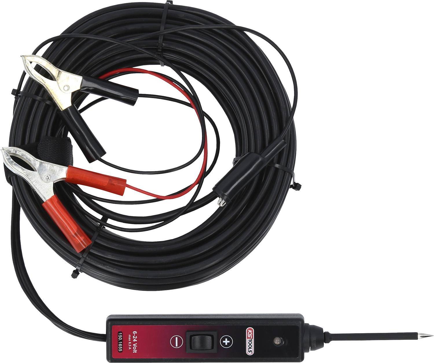 KS TOOLS Funktionsprflampe 6-24V DC mit 25 Meter Kabel