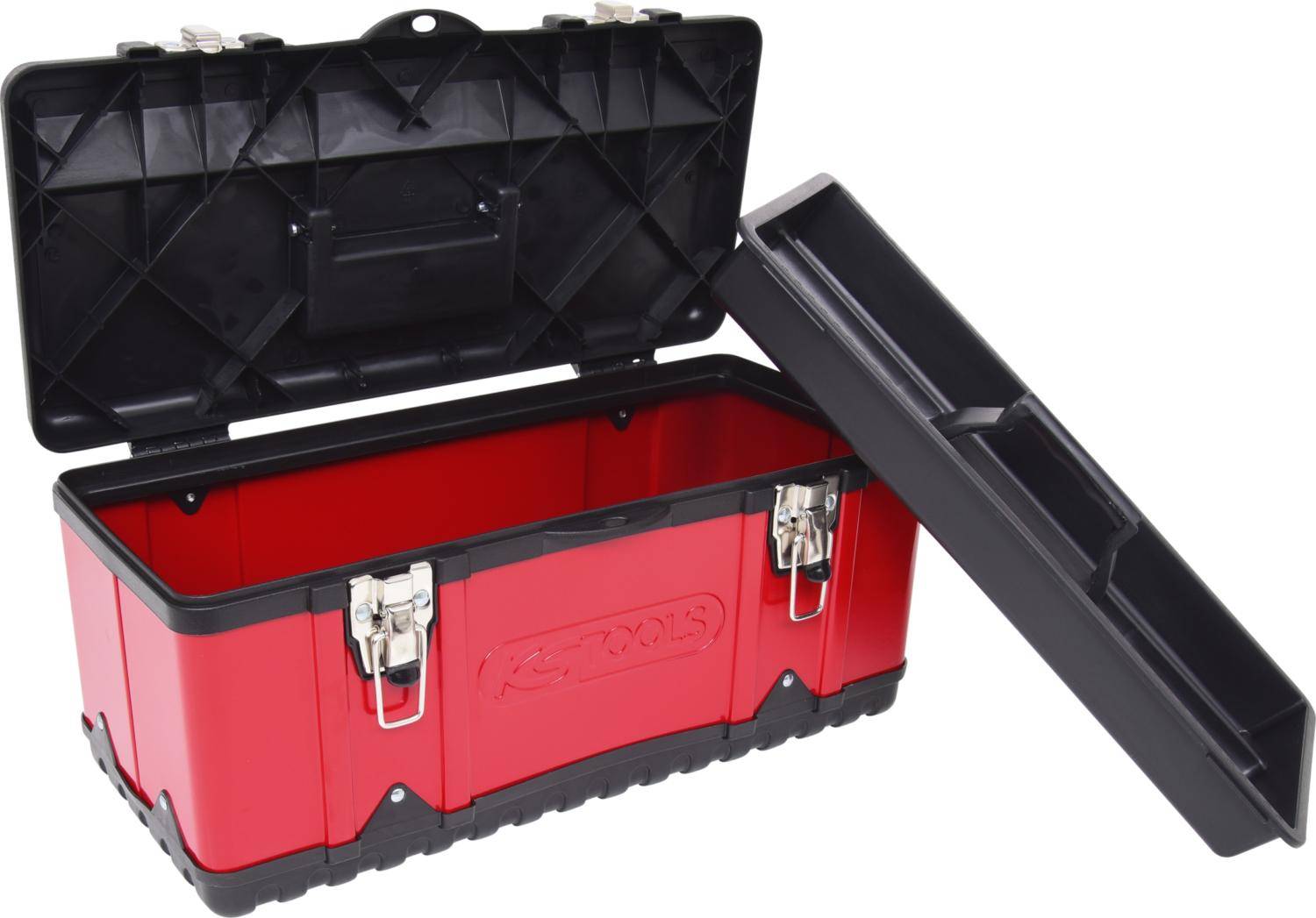 KS TOOLS Kunststoff-Stahlblech-Werkzeugkiste, 470x238x203mm