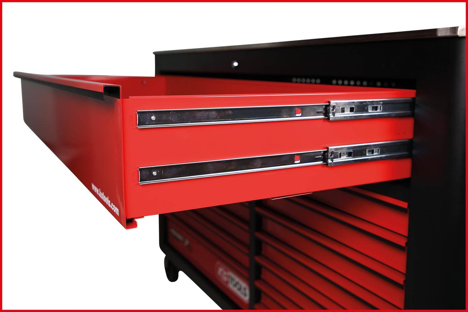 KS TOOLS PERFORMANCEplus P45 SCHWARZ/ROT Werkstattwagen mit 14
