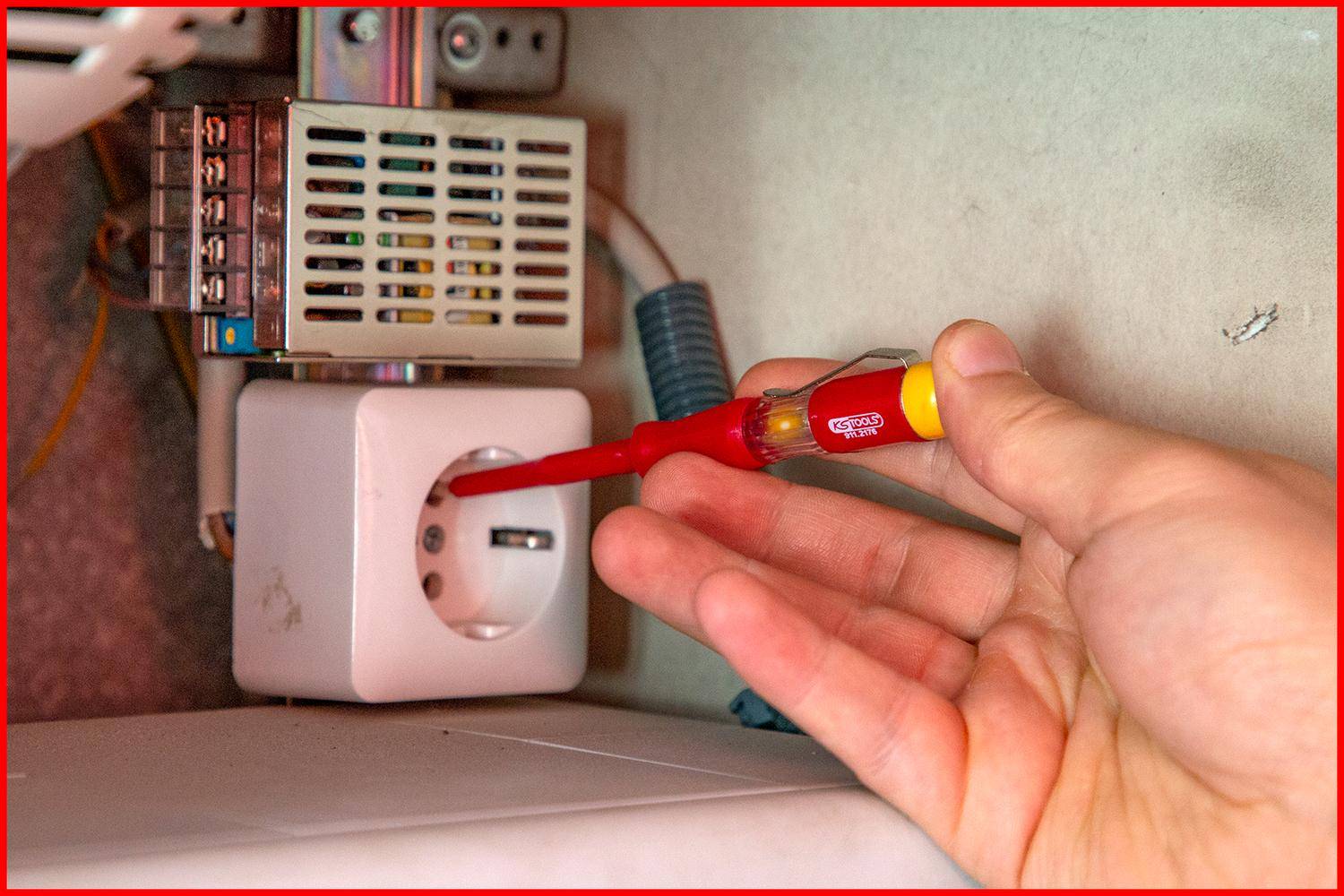 KS TOOLS Spannungsprfer mit Schutzisolierung 100-500 V, 140mm