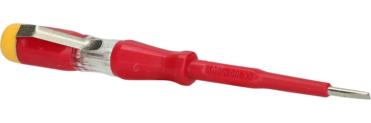 KS TOOLS Spannungsprüfer mit Schutzisolierung 100-500 V, 140mm