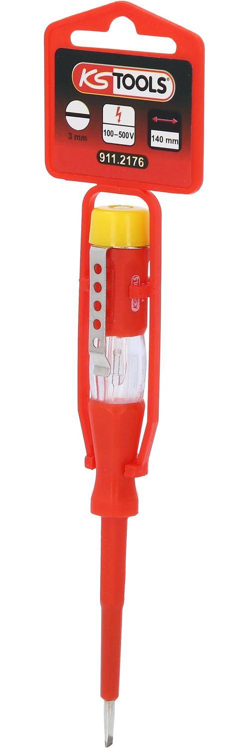 KS TOOLS Spannungsprfer mit Schutzisolierung 100-500 V, 140mm