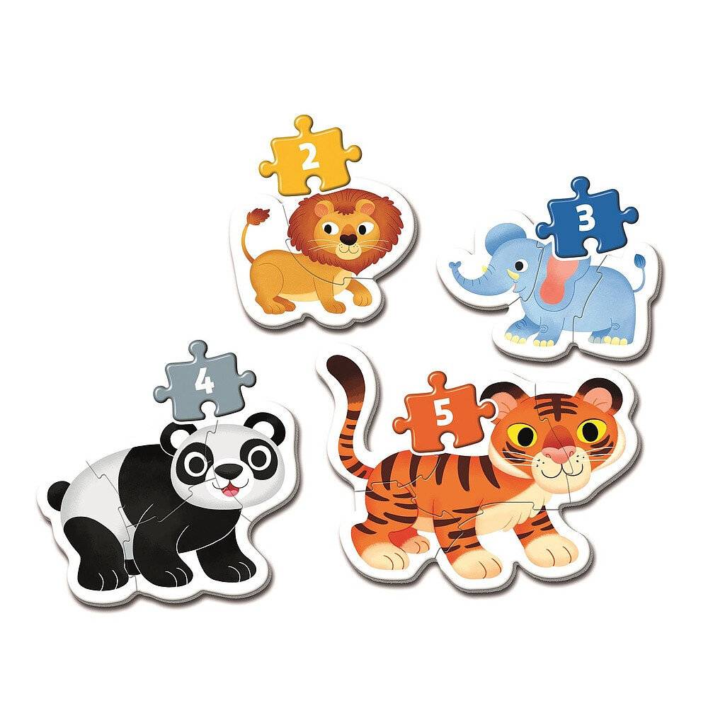 Wildtiere - Mein erstes Puzzle 3-6-9-12 Teile