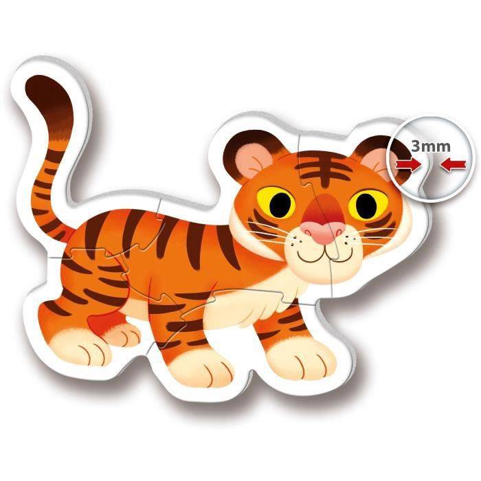 MEIN ERSTES PUZZLE 3-6-9-12 Teile - Wilde Tiere