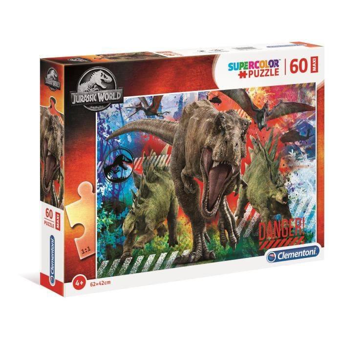 CLEMENTONI - 26456 - SuperColor 60 Stück Maxi - Jurassic World