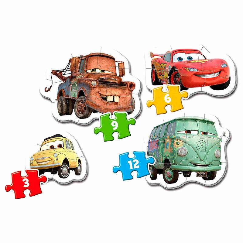 CLEMENTONI Mein erstes Puzzle Autos 4in1 (3,6,9,12 Teile)