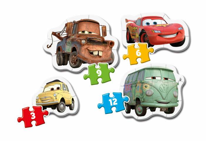 CLEMENTONI Mein erstes Puzzle Autos 4in1 (3,6,9,12 Teile)