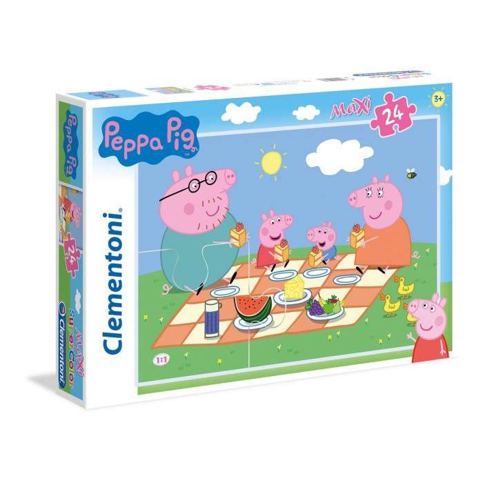 Clementoni - 24028 - SuperColor 24 Stück Maxi - Peppa Pig