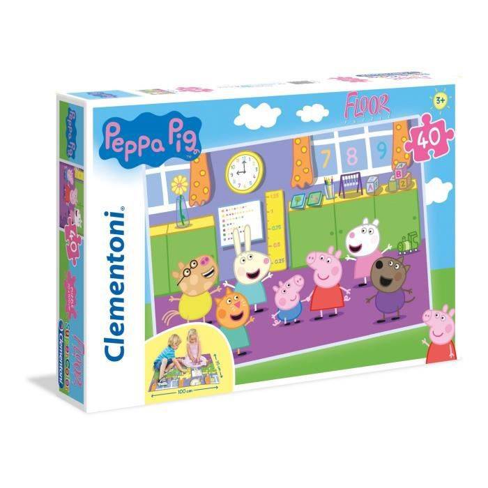 Clementoni - 25458 - SuperColor 40 Stück Boden - Peppa Pig