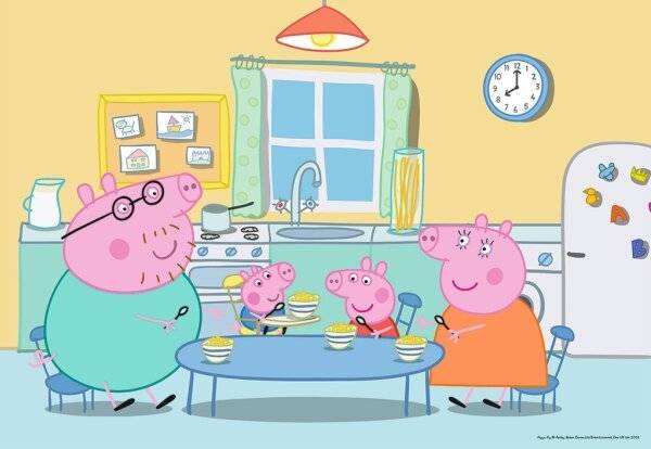 RAVENSBURGER Puzzle Peppa Pig: Zu Hause 2x12 Teile