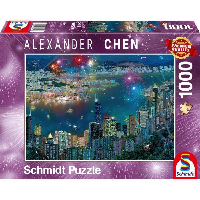 Feuerpuzzle auf Hongkong, 1000 stücke