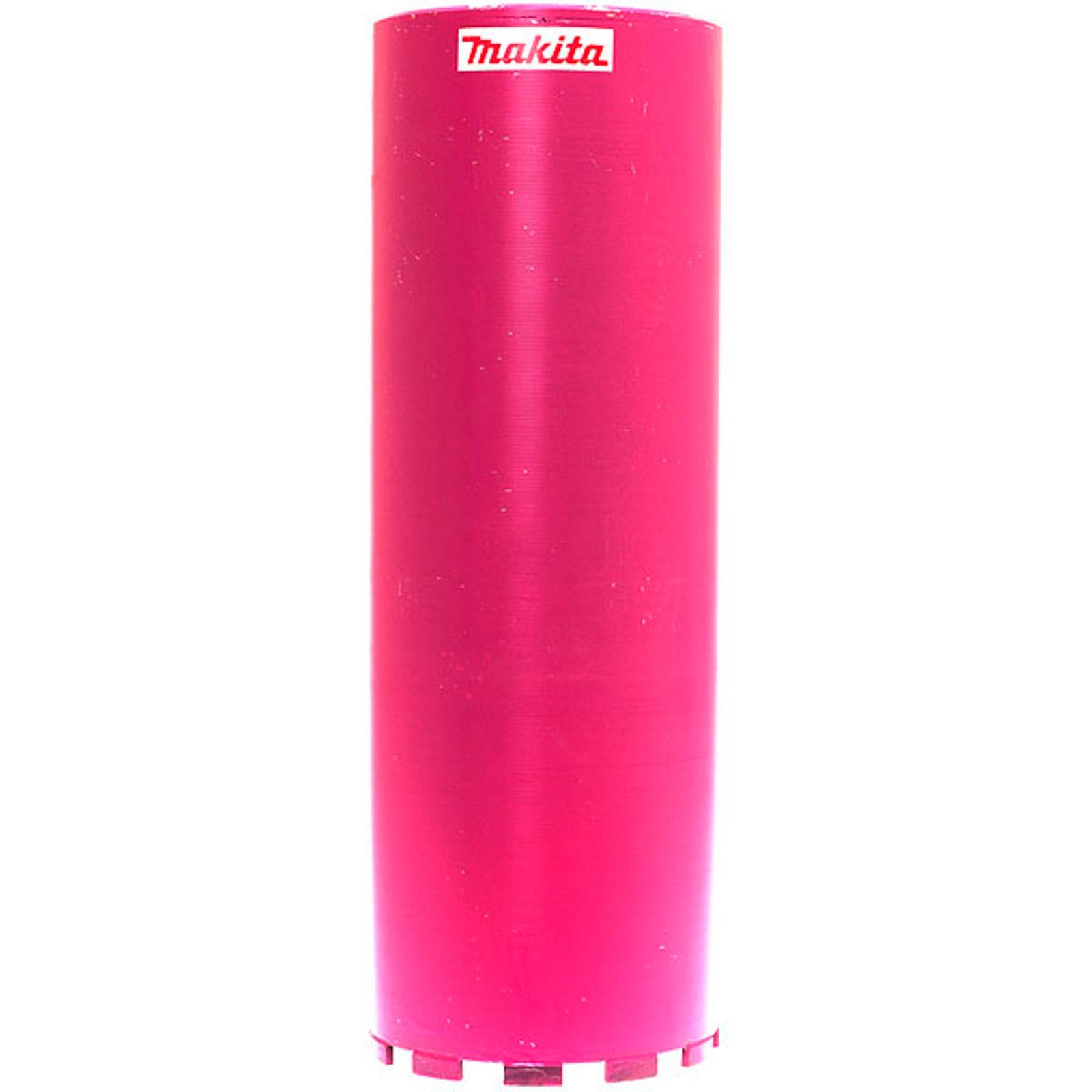 Ein roter Makita-Bohrer für Kernbohrungen, entwickelt zum Durchbohren harter Materialien. Das Makita-Logo ist auf der Oberseite sichtbar.