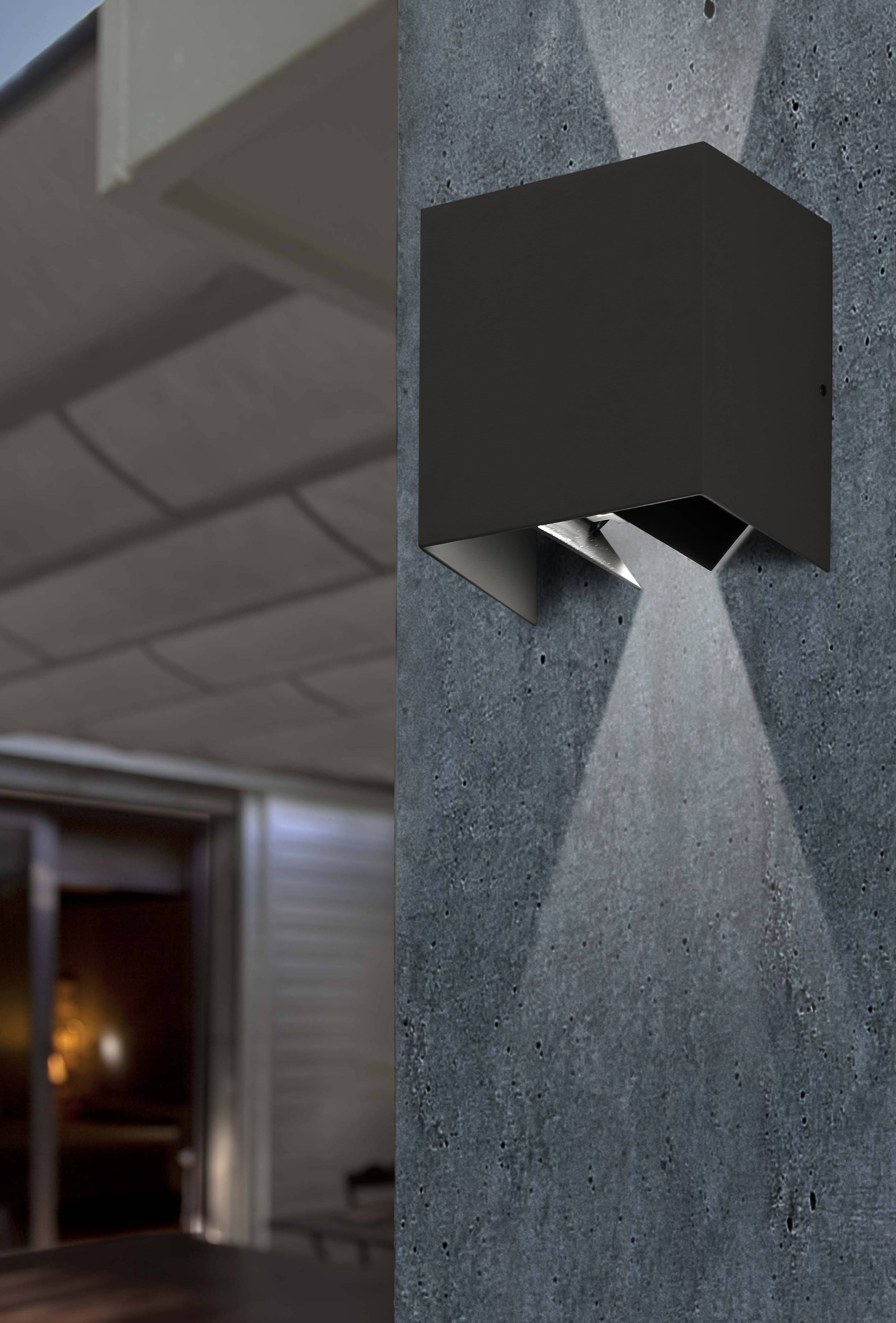 LED Außen Wandleuchte Olan Grau