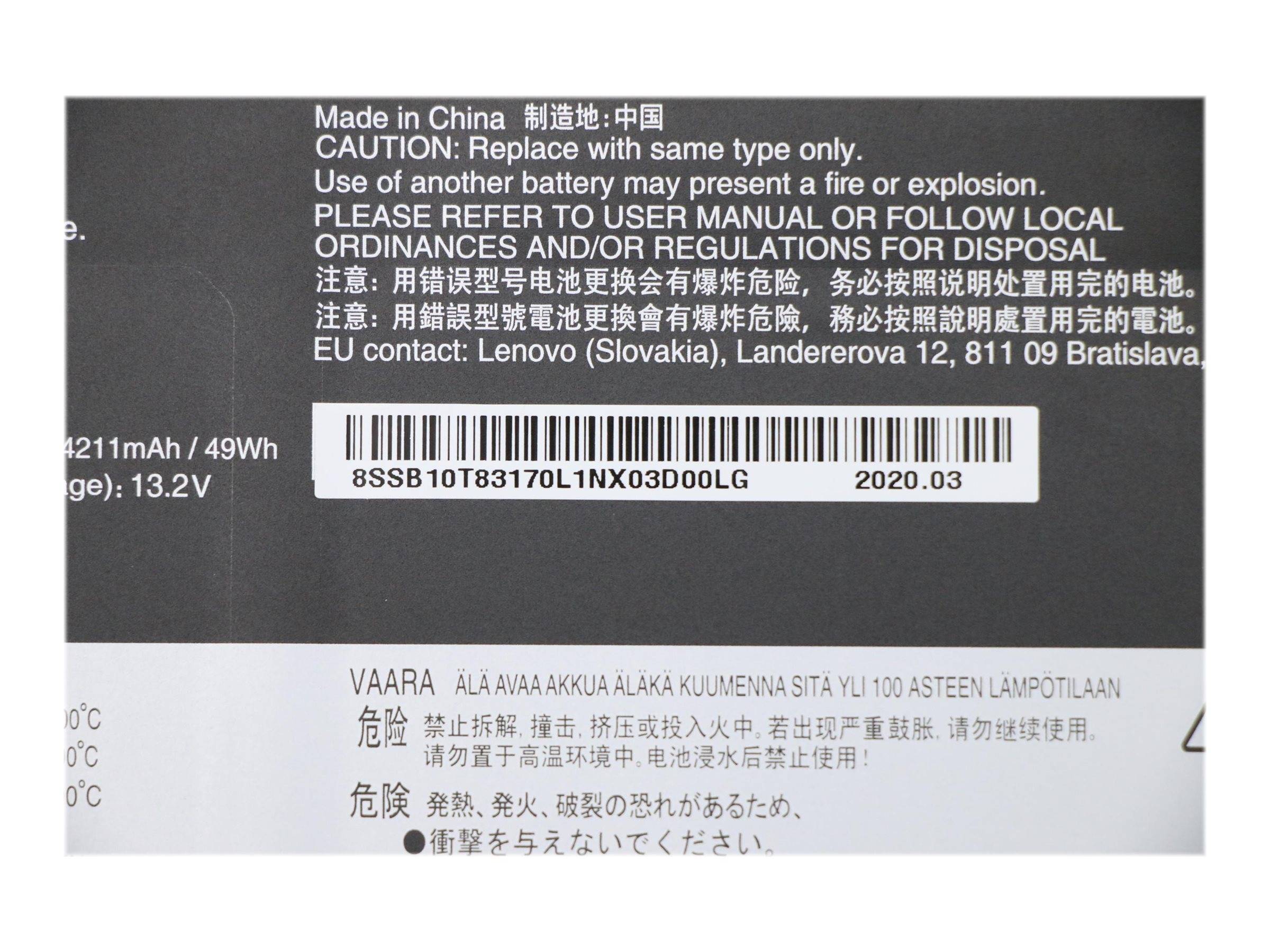 Lenovo - Laptop-Batterie - Lithium-Ionen - 3 Zellen