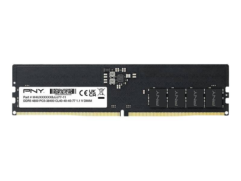 PNY DDR5 - Modul - 8 GB - DIMM 288-PIN - 4800 MHz / PC5-38400 - CL40 - 1.1 V - u