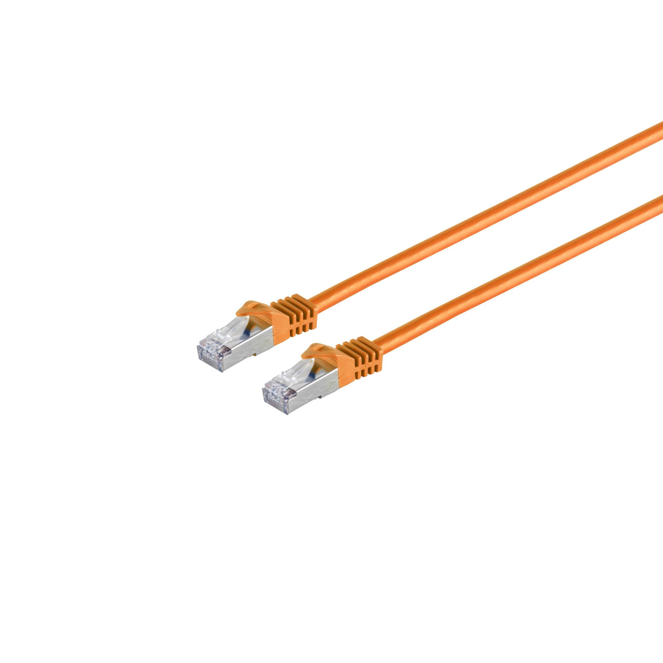 RJ45 Patchkabel m. CAT 7 Rohkabel PIMF or. 1,5m