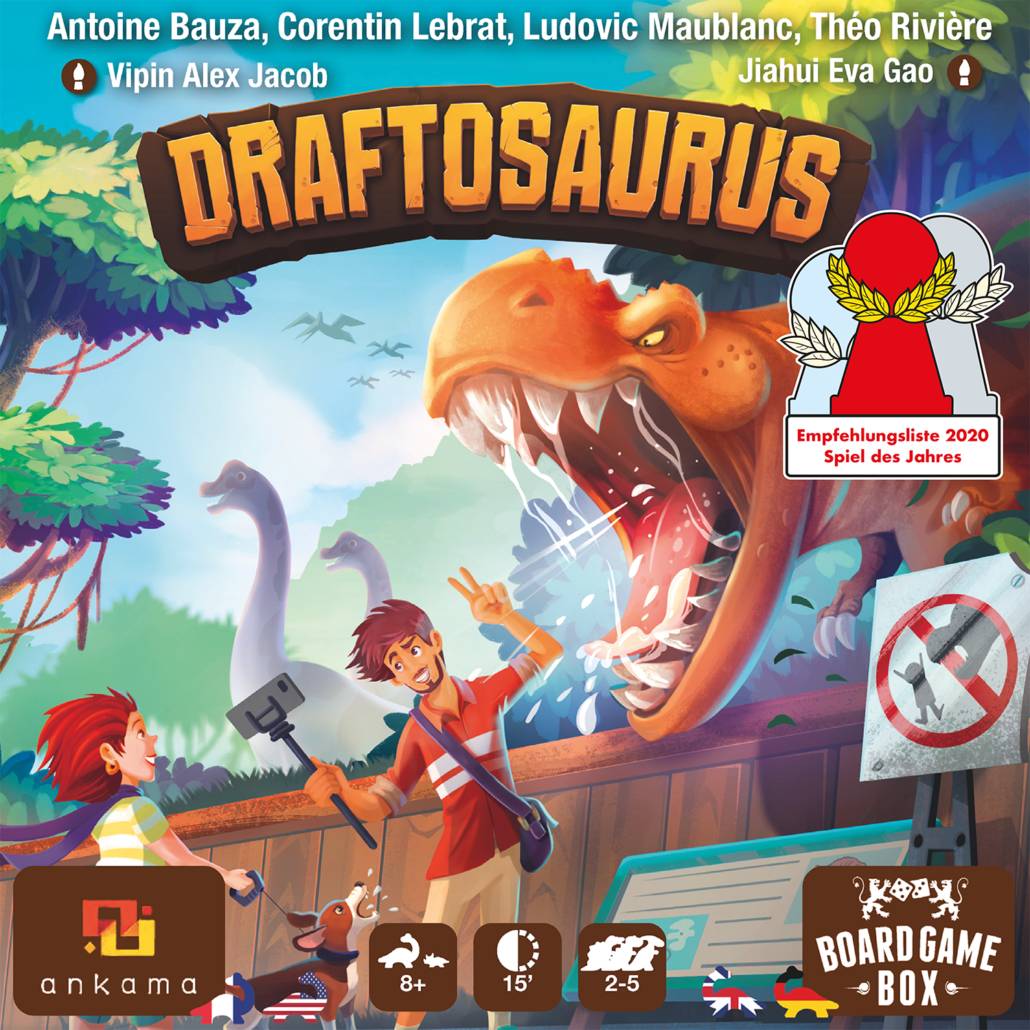 Board Game Box - Draftosaurus + 2 Erweiterungen (Aerial Show + Marina)
