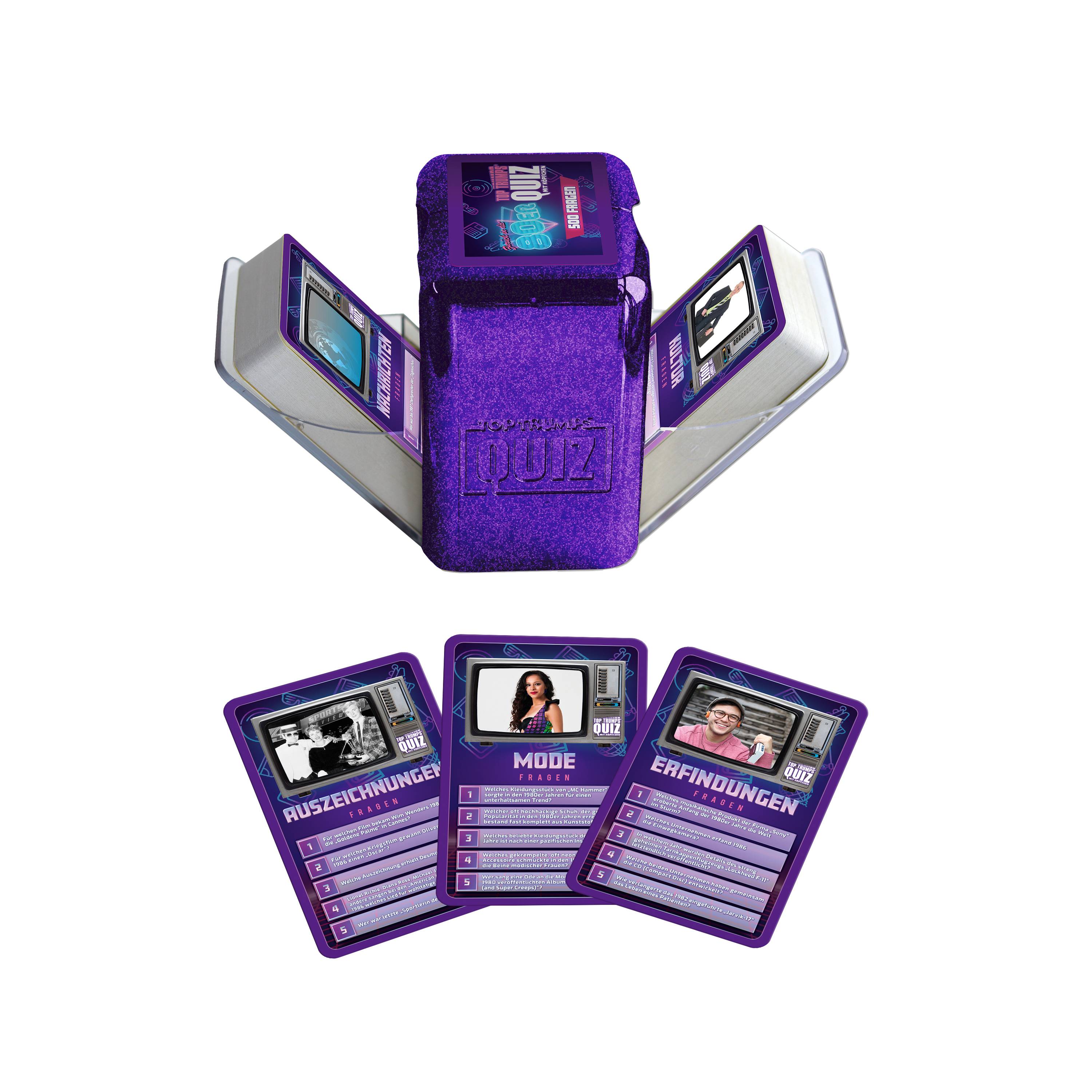 Top Trumps Quiz 80er Ratespiel Wissensspiel Fragespiel Gesellschaftsspiel