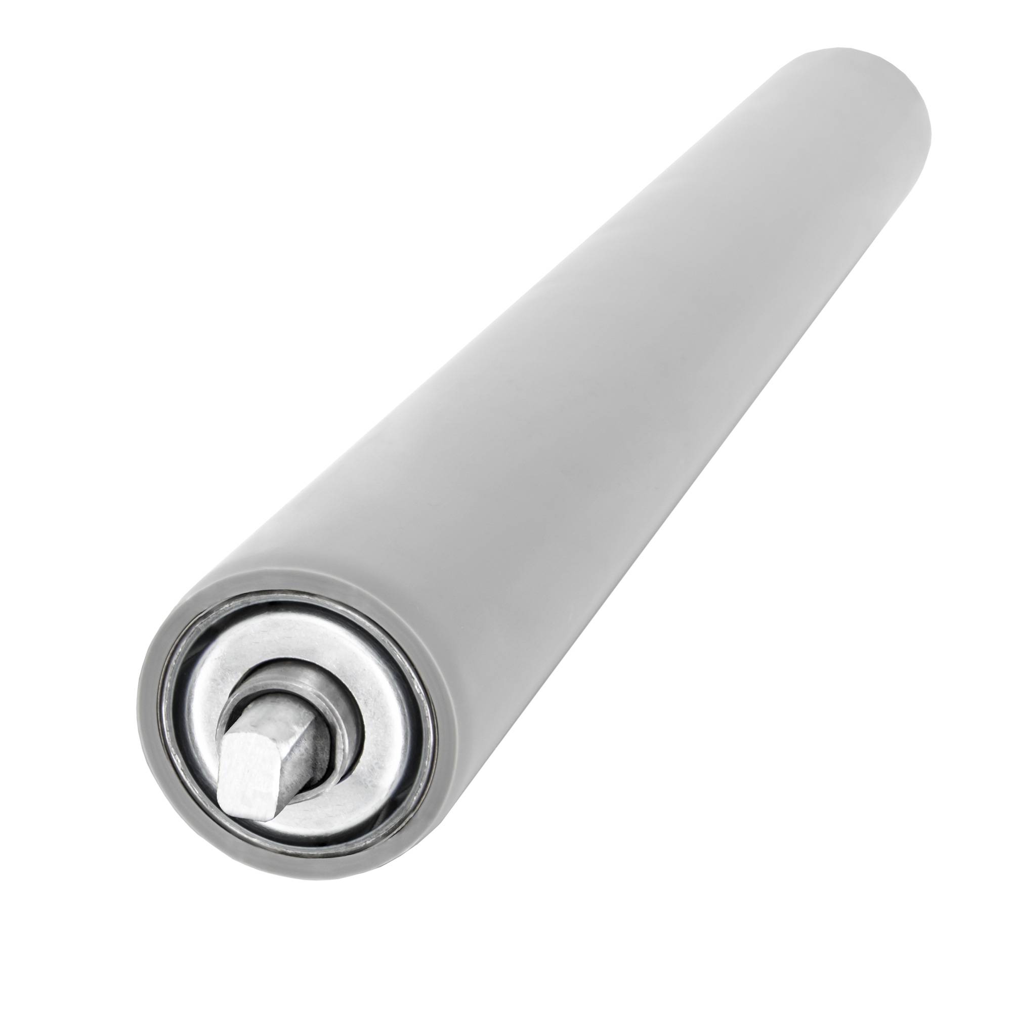 SCHMIDT systemprofile Tragrolle 400mm Ø 42mm Stahl Rollenbahn Untergurtrolle Rolle für Förderband mit Gummiüberzug
