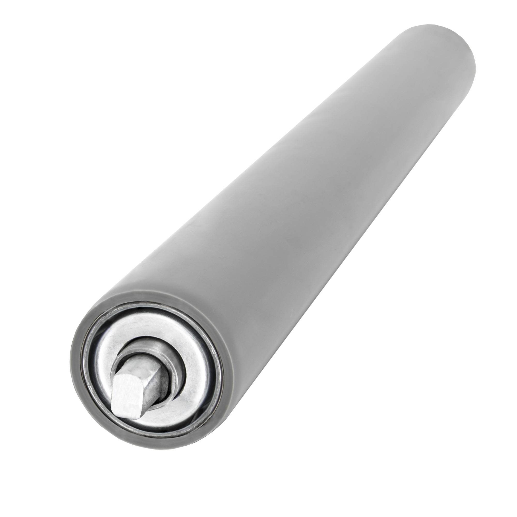 SCHMIDT systemprofile 10x Tragrolle 400mm Ø 42mm Rollenbahn Untergurtrolle Rolle für Förderband mit Gummiüberzug