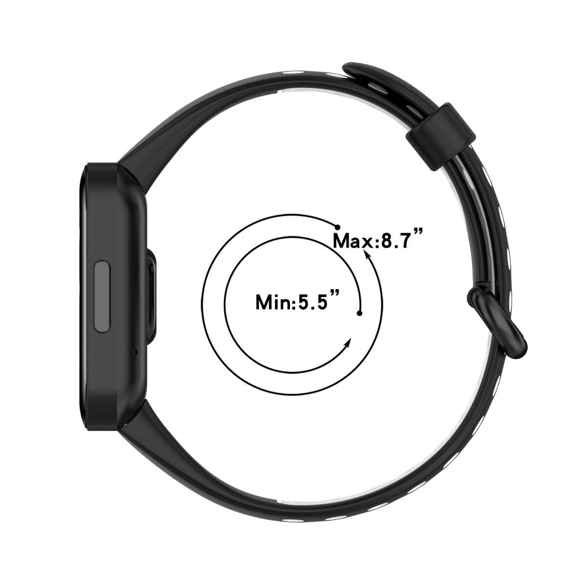 Für Xiaomi Redmi Watch 2 Lite Hochwertiges Kunststoff / Silikon Uhr Watch Smart Sport Armband Schwarz / Grün