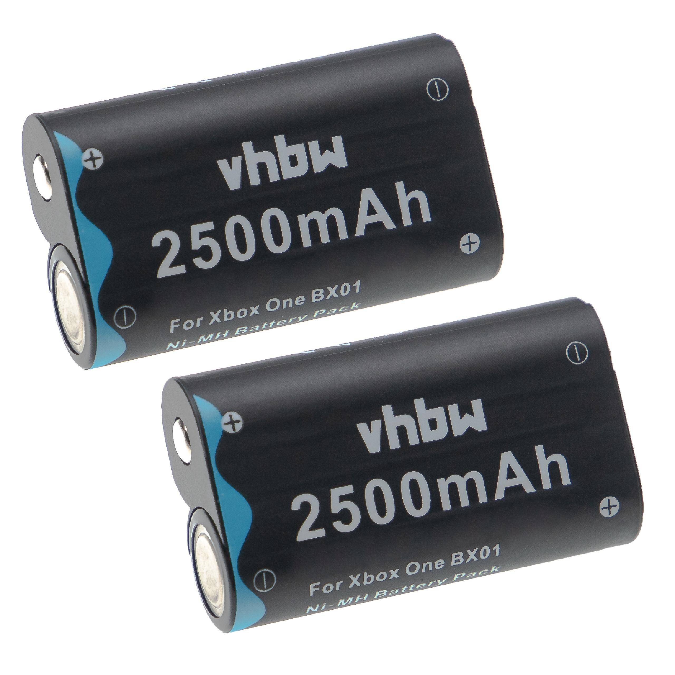 vhbw 2x Akku Ersatz für Microsoft BX01, C100 für Controller (2500 mAh, 2,4 V, NiMH)