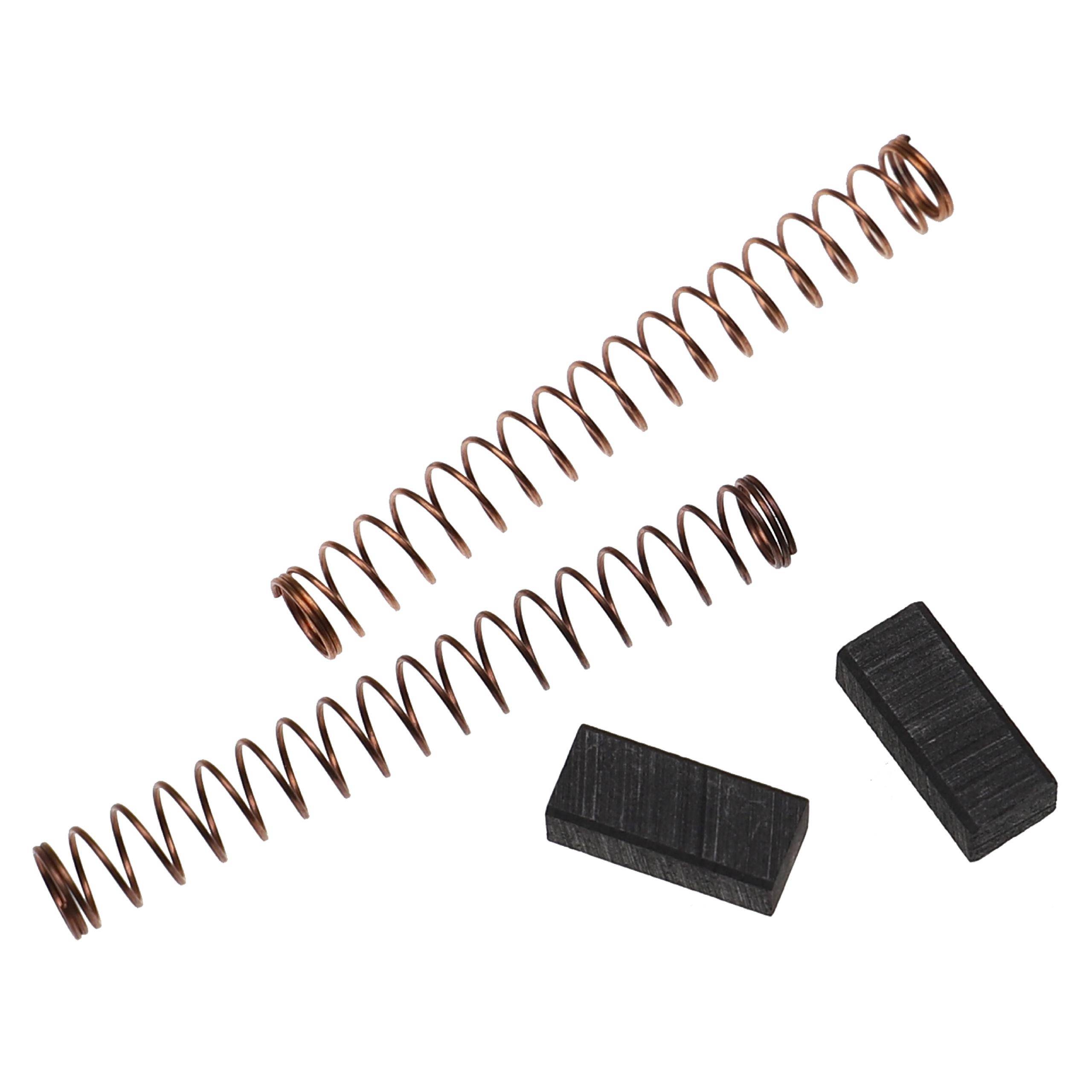 vhbw 2x Kohlebürste 12 x 5 x 4 mm kompatibel mit Vorwerk Teppichbürste ET 31, ET 30, ET 340, ET 21, ET 20 Staubsauger + Feder